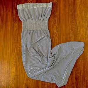 NWT NEW Women’s Park & Grey Strapless Stretchy Tube Stripe Long Maxi Dress S/M